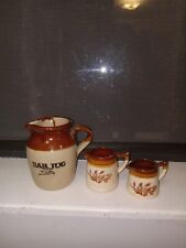 Pearson's Of Chesterfield Bar Jug/2 Smaller Stoneware Pieces Bar Jug Made In... picture