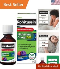 Maximum Strength Nighttime Cough Relief - 4 Fl Oz Berry Syrup for Adults picture