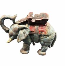 Vintage Circus Elephant Cast Iron Bank Collectible picture