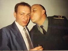 2005 Vintage Photo Affectionate Military Guys Men Gentle Kiss Gay int Portrait picture