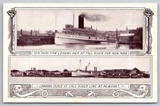 Steamship Str Puritan Leaving Pier at New York c1905 Postcard Ships picture