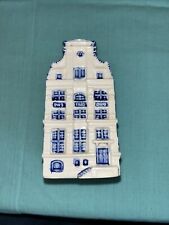 Vintage Delft Blauw Blue Hand Painted Amsterdam Canal House Planter Container picture