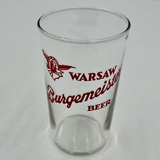 Warsaw Burgemeister Beer Shell Glass 1934 Warsaw Brewing Co. Warsaw Illinois USA picture