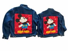 Lot Of 2 Deadstock Disney Mickey 90s Vintage Denim Rare Rhinestones Jacket XL picture