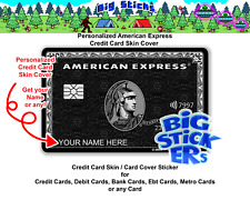 Ameriican Expresss Black AMEXX Credit Card SMART Sticker Skin Wrap picture
