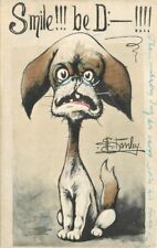 1918 Fun Comic Humor Dog Smile Be Damn Artist Stanley Samuels London picture