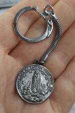 Vintage OUR LADY OF FATIMA Pray Shrine New York Keychain Key Chain Fob Ring *QQ7 picture