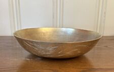 Vintage Brass Bowl With Etched Dragons, 11” Diameter picture