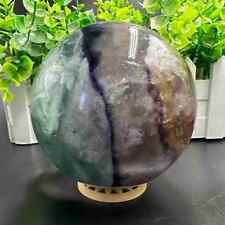 1920g Natural golden Fluorit Quartz Sphere Crystal Energy Ball Reiki Healing Gem picture
