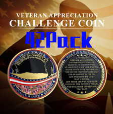 42pcs Military Veterans Challenge Coin Gift  Thank You Coins for Veterans Army picture