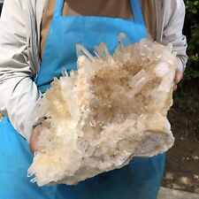 13.42LB Natural White Clear Quartz Crystal Cluster Rough Specimen Healing picture