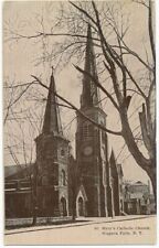 NIAGARA FALLS NY - St. Mary's Catholic Church Postcard - 1909 picture