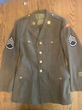 WWII Enlisted Uniform Jacket With SGT Insignia/41st Division Patch picture