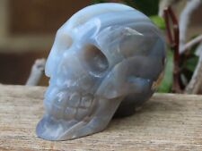 Stunning Polished Flower Agate Crystal Skull 178 Grams Hand Made 65mm Long picture