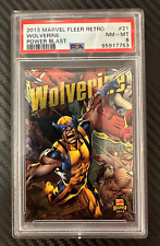 2013 Marvel Fleer Retro - Power Blast - Wolverine #21 PSA 8 NM/MT picture