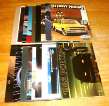 Lot (18) 1980's-90's Car Dealer Sales Brochures Chevrolet Pontiac Buick Ford Etc picture