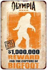 Olympia Beer Bigfoot Million Dollar Reward Vintage look reproduction Metal sign picture