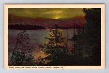 Pointe Au Baril Ontario-Canada, Dawn Among The Islands, Vintage Postcard picture