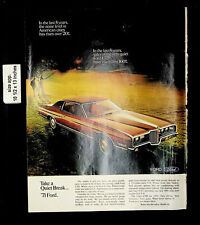 1971 Ford LTD Quiet Noise Level Car Vintage Print Ad 23014 picture