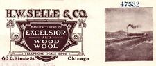 1909 H.W. Selle & Co. Excelsior & Wood Wool Mfg. Chicago, IL Photos A1 picture