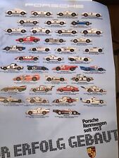 AWESOME Porsche Race Car Importance Poster Rennwagen  Erfolg Gebaut 1953 picture