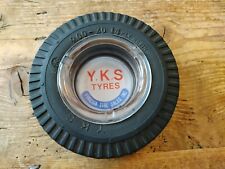 VINTAGE Y.K.S TYRES TIRE ASHTRAY  Foreign Tire Sales. Made In Korea picture