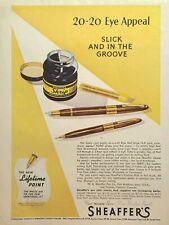 Scheaffer's Pens Fort Madison IA Pencils Ink Lifetime Tips Vintage Print Ad 1945 picture