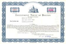 Investment Trust of Boston - Stock Certificate - Banking Stocks picture