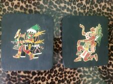 Cloisonne Vintage Aztec  Plaques Metal And Enamel  picture