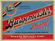 Burgemeister Pilsener Beer Label 9