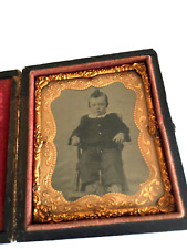 GENUINE UNION 1850's DAGUERREOTYPE PHOTO WOOD GLASS METAL 2x2.5 INCHES #13 picture
