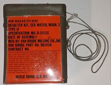 NSN 4610-00-372-0592 IONIC SEA WATER DESALTER/ SURVIVAL KIT MILITARY/ USAF 1964 picture