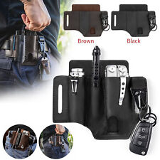 Multitool Pocket Leather Sheath For Knife Tool Flashlight Tactical Pen Holster picture