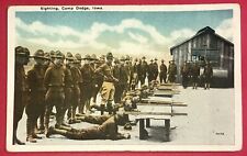 Postcard Camp Dodge Johnston Iowa US Army Sighting Soldiers c1918 picture