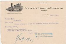 U.S. McCormick Harvesting Machine Co.  1901 Machine Illustrated Letter Ref 43414 picture