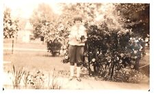 A LADY BY THE BUSHES,WISCONSIN DELLS,1920'S.VTG 4.3