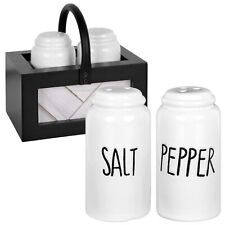 Autumn Alley Modern Farmhouse shplap salt and pepper caddy set black and white picture