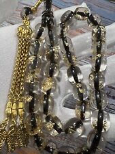 Prayer Beads Synthetic Acrylic - Cast Rosary With Gold Leafs سبحة جام طيارة كاست picture