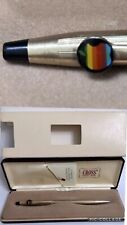 1980’s Apple Computer Macintosh Rainbow Logo Cross Pen 10k Gold Filled Case Box picture