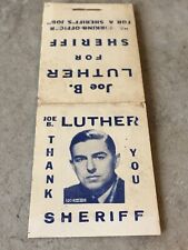 JOE B LUTHER FOR SHERIFF SEWING KIT - Old 30’s AD w/ Police Badge Patch Kit RARE picture