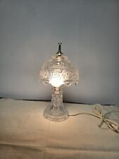 Vintage Heavy Cut Lead Crystal Accent Table Lamp Accent Boudoir Antique... picture