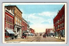 Lorain OH-Ohio, Broadway, Vintage Cars, Opera House, Antique Vintage Postcard picture