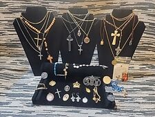 Now - Vtg Religious Catholic Christian Crosses  Jewerly Lot  picture