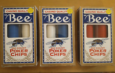 Bee premium casino quality poker chips lot of 3 (three) 100-Count boxes picture
