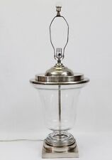 Large XL Hart Assoc. Clear Glass Trophy Urn Vintage Table Lamp Postmodern Metal picture