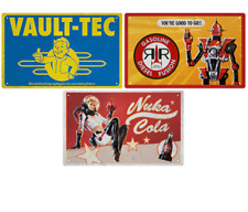 Fallout 4 76 New Vegas Nuka Cola Girl Vault Tec Red Rocket 3 Pack Sign Figure picture