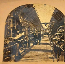 Stereoview Photo Machinery Hall International Exhibition 1862 London England  picture