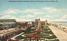 Vintage Postcard Beautiful Oceanfront Park Promenade Daytona Beach Florida FL picture
