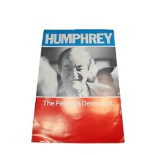 1972 Humphrey The Peoples Democrat Campaign Poster Herbert 88697 picture