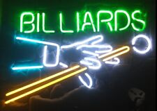 Billiards Neon Sign Lamp Real Glass Decor Display Handmade Artwork Game 24